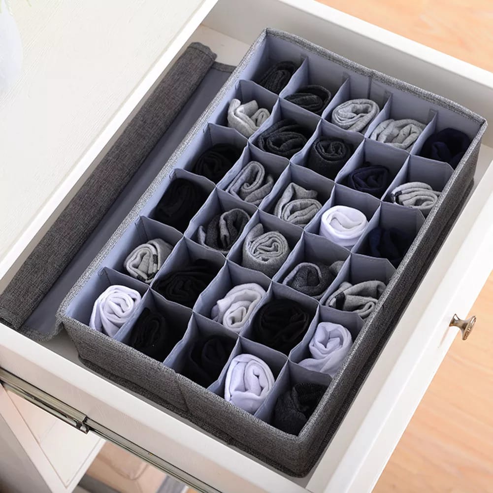 Neatly™ 24-Grid Drawer Organizer – Socks & Underwear Divider