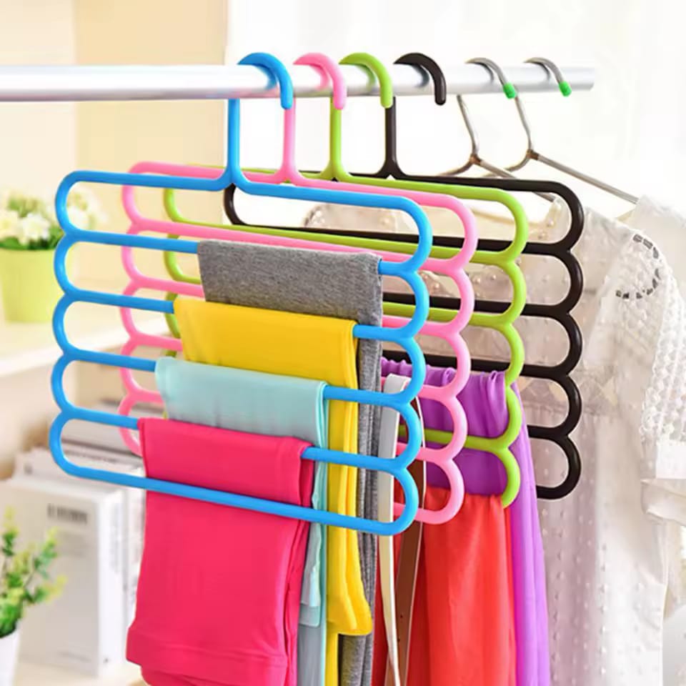 Neatly™ 5-Layer Magic Pants Hanger | Space-Saving Multi-Purpose Wardrobe Organizer