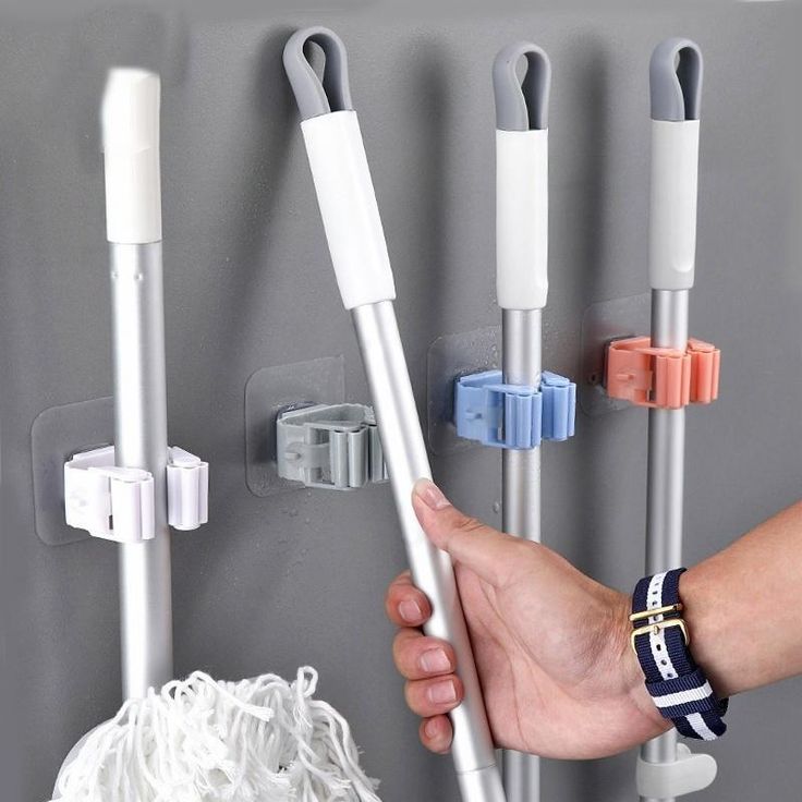 Neatly™ Wall-Mounted Broom & Mop Holder | Self-Adhesive Magic Hanger