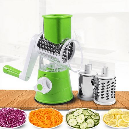 Neatly™ 3-in-1 Rotary Drum Slicer | Multifunctional Manual Vegetable Grater & Cutte