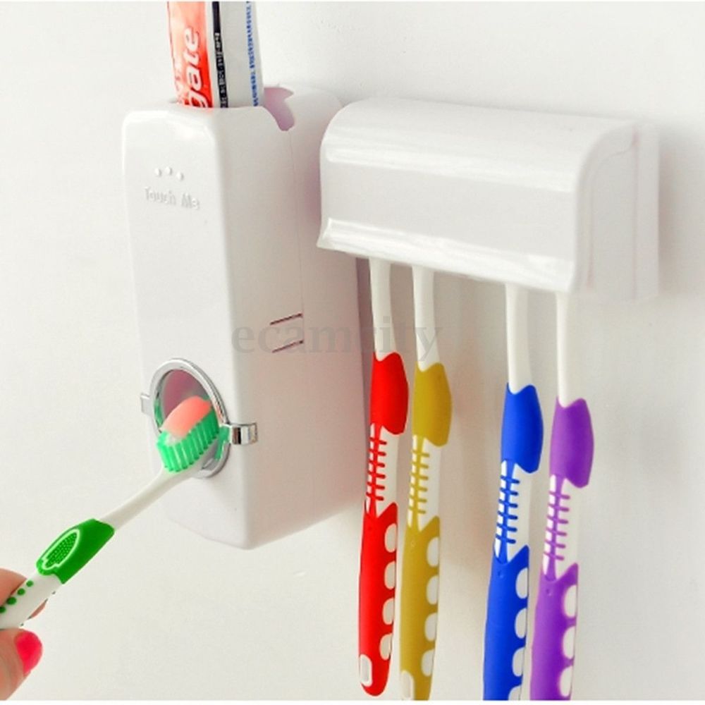 Neatly™ Automatic Toothpaste Dispenser | Wall-Mounted Toothbrush Holder & Bathroom Organizer