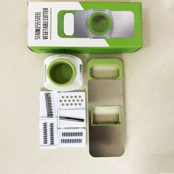 Neatly™ 5-in-1 Multifunction Vegetable Slicer | Stainless Steel Handheld Grater & Cutter