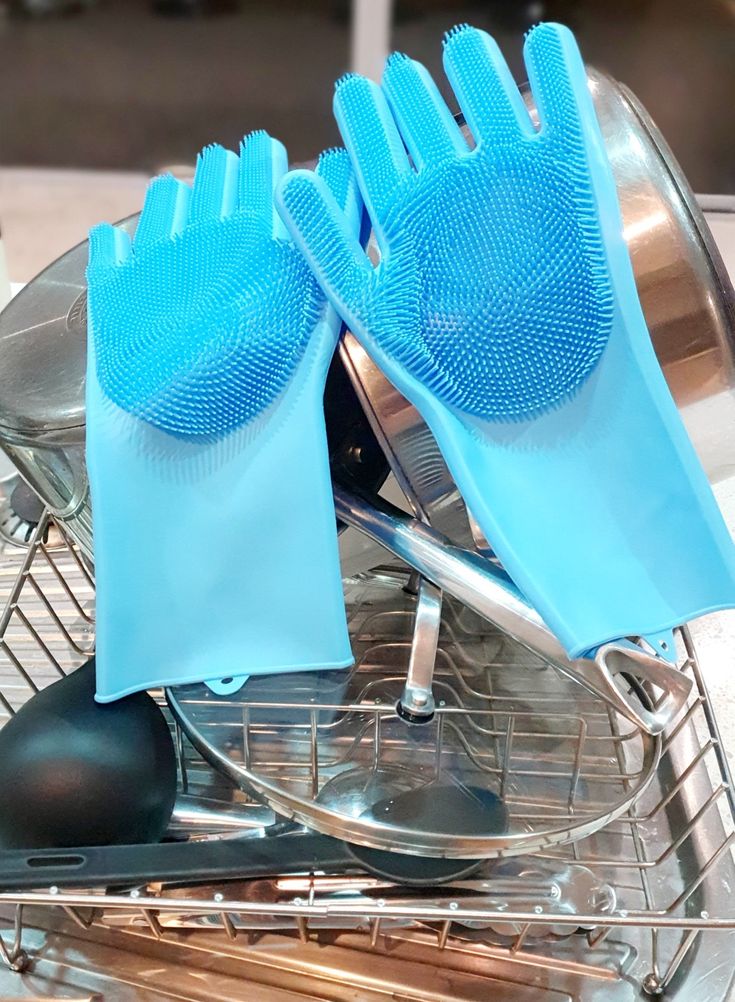 Neatly™ Magic Silicone Scrubber Gloves | Heat-Resistant Dishwashing & Cleaning Pair