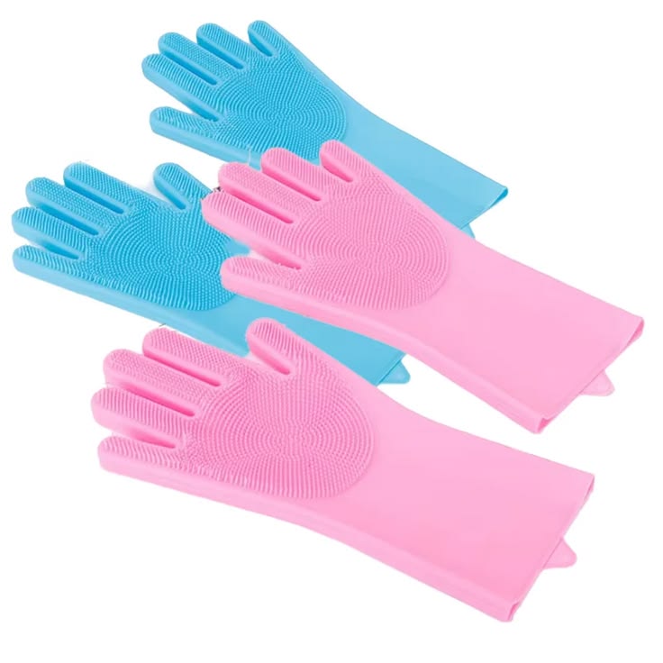 Neatly™ Magic Silicone Scrubber Gloves | Heat-Resistant Dishwashing & Cleaning Pair