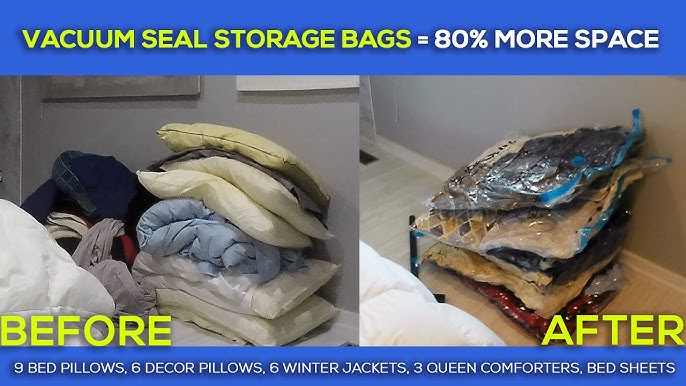 Neatly™ Premium Vacuum Seal Storage Bags (5 Pcs Set + Free Pump) | Space Saver