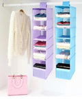 Neatly™ 5-Shelf Hanging Wardrobe Organizer | Foldable Closet Storage