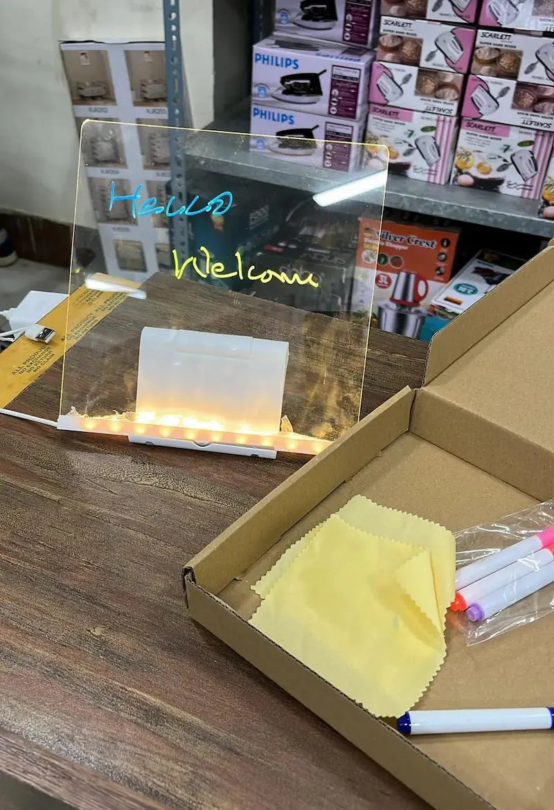 Neatly™ NeonGlow Acrylic LED Note Board
