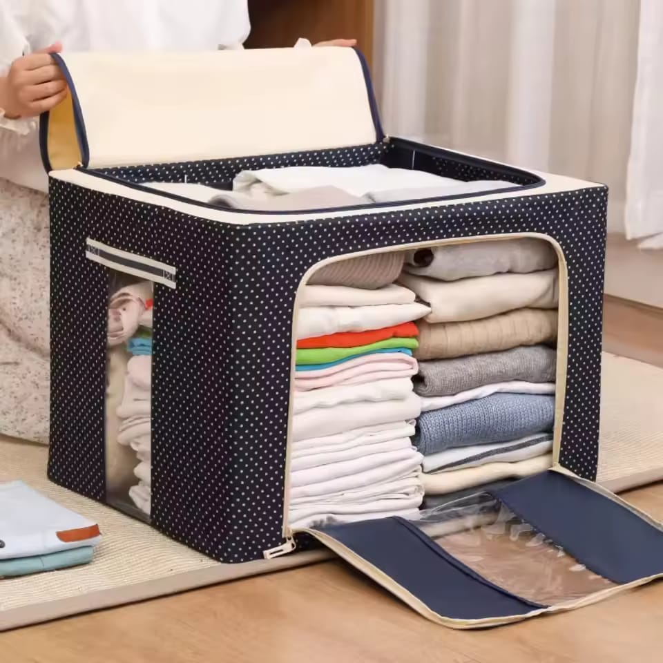 Neatly™ Premium Storage Vault - Large Metal Frame Organizer | Wardrobe Storage Box