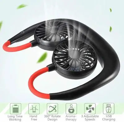 Neatly™ BreezeNeck Hands-Free Rechargeable Dual Fan