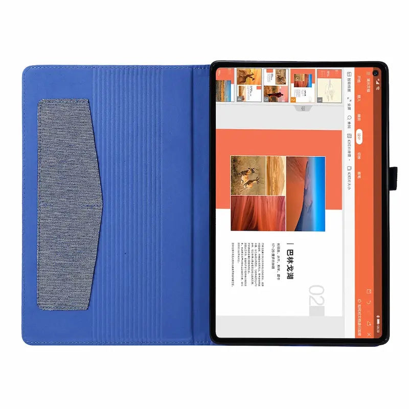 Neatly™ TexFlex Denim Tablet Sleeve & Stand